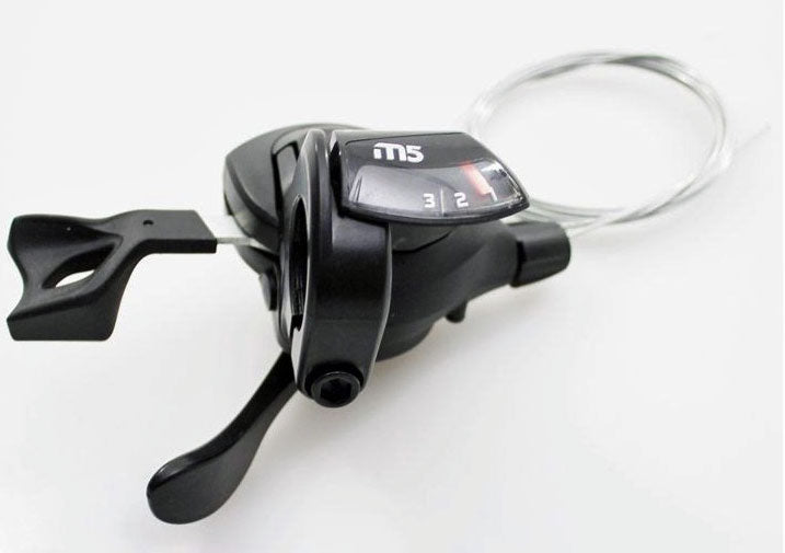 Manette de dérailleur gauche SunRace M5 – VTT 3 vitesses, Push/Pull