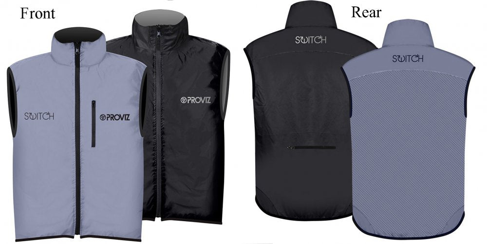 Gilet de cyclisme PROVIZ REFLECT360 Switch – Réversible haute visibilité, taille XL