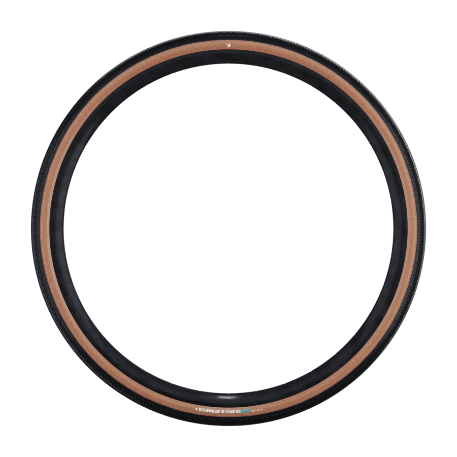 Pneu Gravel Schwalbe G-One RS PRO 700x40C (40-622) – Super Race – V-Guard – Tubeless Ready – ADDIX Race – Flancs Transparents