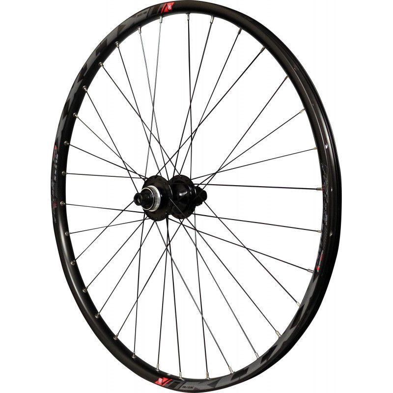 Roue arrière 29" VTT Velox – Jante Mach1 KLIXX 23C Tubeless Ready, frein disque Centerlock, moyeu Shimano MT510 Micro Spline, cassette 12V
