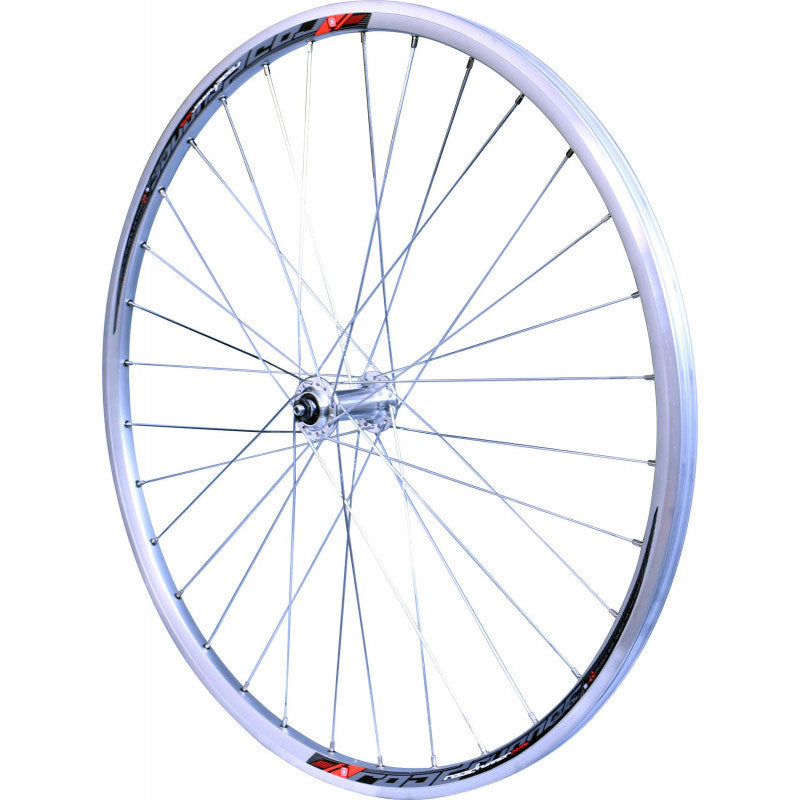 ROUE 700 COURSE AVANT JANTE ALU DOUBLE PAROI ARGENT FREIN PATIN MOYEU ALU BLOCAGE RAPIDE