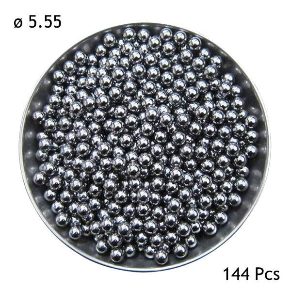 Billes acier 5,556 mm (1 lot de 144 pièces) – Pour moyeux, roulements, pédaliers