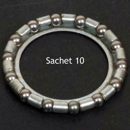 Roulement bague direction vélo 25,4 mm – Sachet de 10 billes montées en bague acier