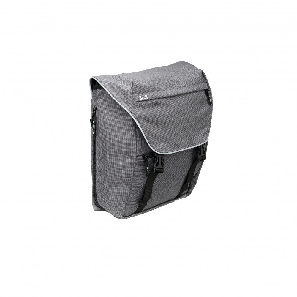 Sacoche vélo BECK Sporty Grey 16L – Étanche, Flexible, Sportive – 30x15x35 cm