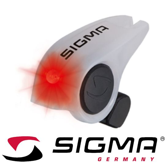 Feu stop vélo SIGMA Brakelight blanc – Sécurité au freinage, design compact et discret