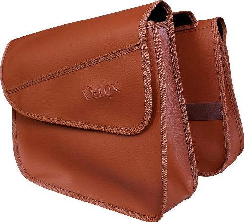 Sacoches Vélo Simili Cuir Caramel VELOX – Élégantes & Résistantes – 25x33x10 cm