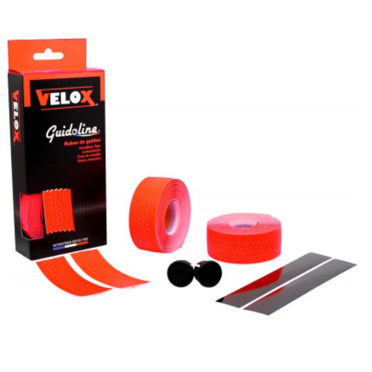 Ruban de guidon Guidoline Fluo Grip – Rouge fluorescent antidérapant