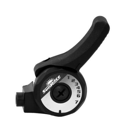 Manette de dérailleur droite SunRace SIS – VTT 7 vitesses, commande indexée