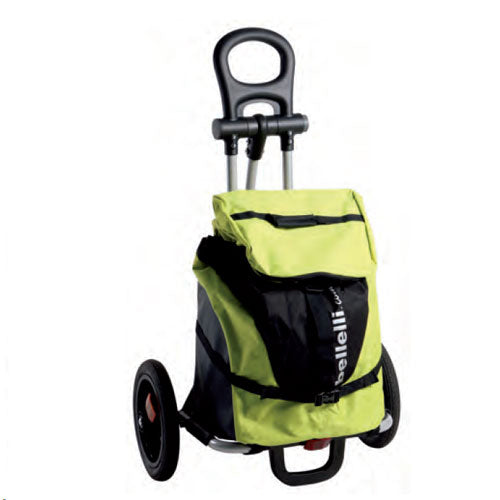 Remorque Vélo Bagagère Bellelli B-Tourist Lime – Fixation Cadre – 25 kg