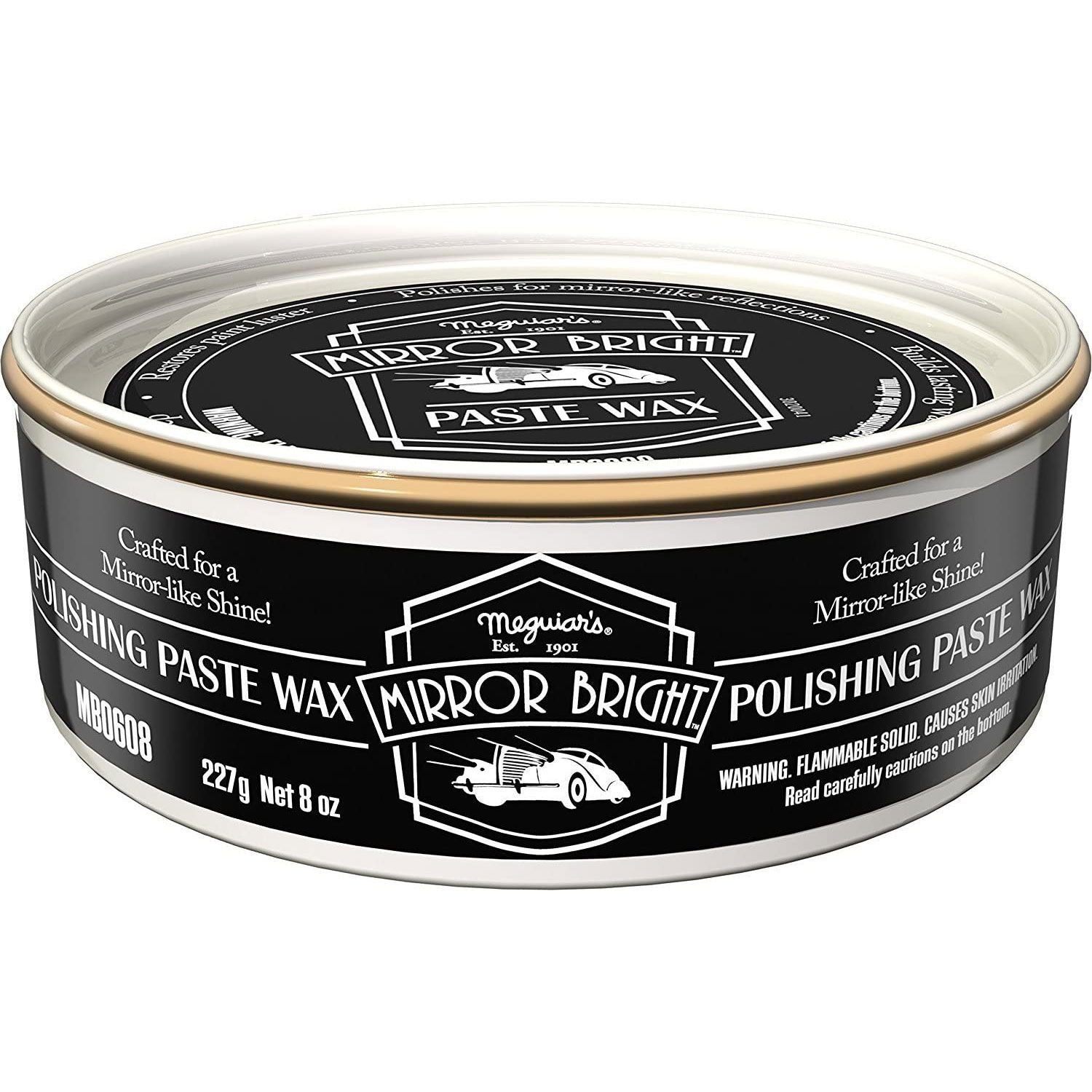 Meguiar's Mirror Bright Cire en Pâte 227 g – Brillance éclatante et protection durable