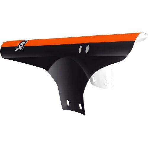 Garde-boue avant avec collier – Noir et Orange – Priplack® résistant et léger – Montage rapide