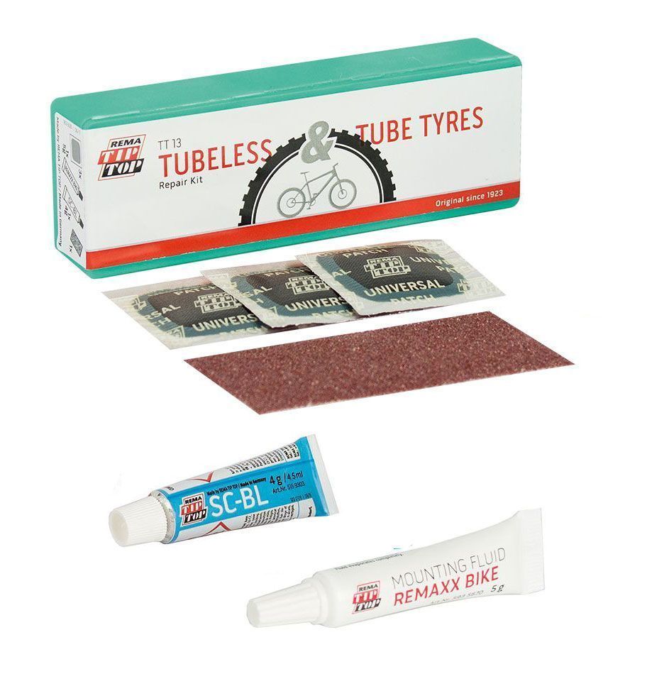 Kit réparation vélo TT13 Tip Top – Pneus Tubeless & Tube Type avec patches renforcés