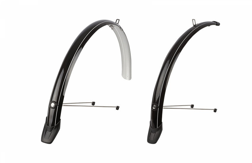 Garde-boue vélo 28" – Set avant et arrière 51 mm – Noir – Polisport