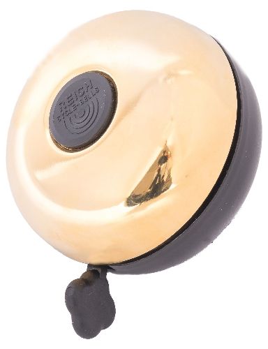 Sonnette vélo DING DONG Gold – Timbre rétro Ø80 mm, son puissant et finition dorée