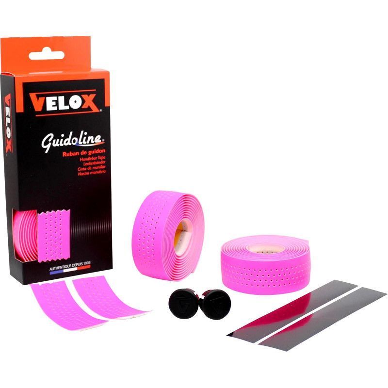 Ruban de guidon Guidoline Fluo Grip – Rose fluorescent antidérapant