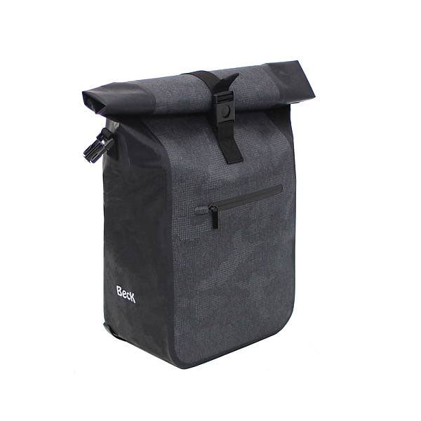 Sacoche arrière Beck Base Simple 18 L – Noir, imperméable et robuste pour vélo & e-bike