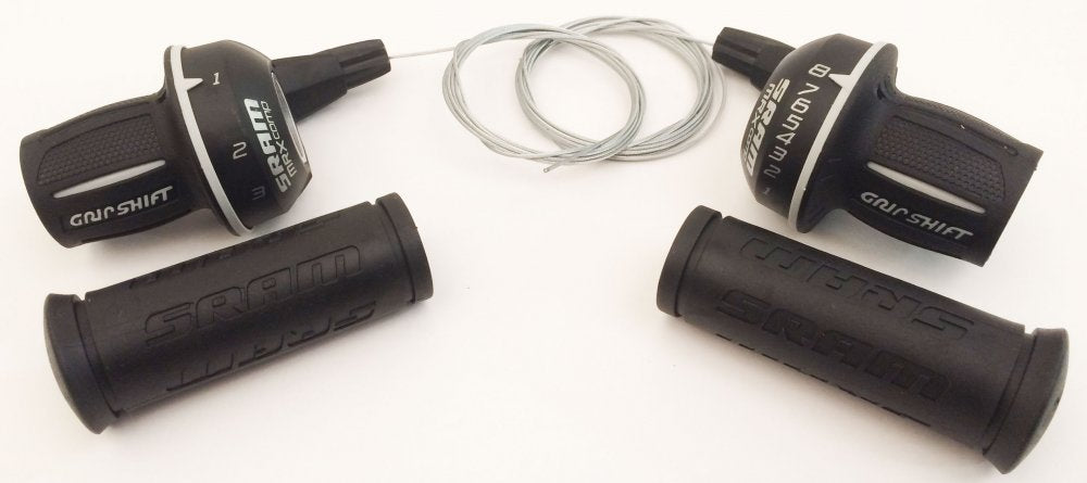 Paire de manettes de dérailleur SRAM MRX Grip Shift – 8 vitesses, commande rotative droite et gauche