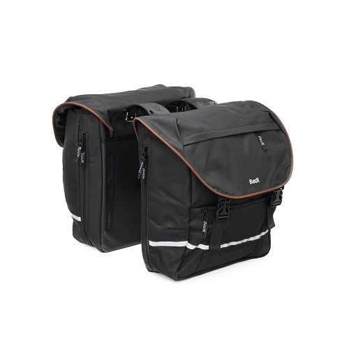 Paire de sacoches arrière Beck SPRTV 30 L – Marron, imperméables et réfléchissantes pour vélo & e-bike