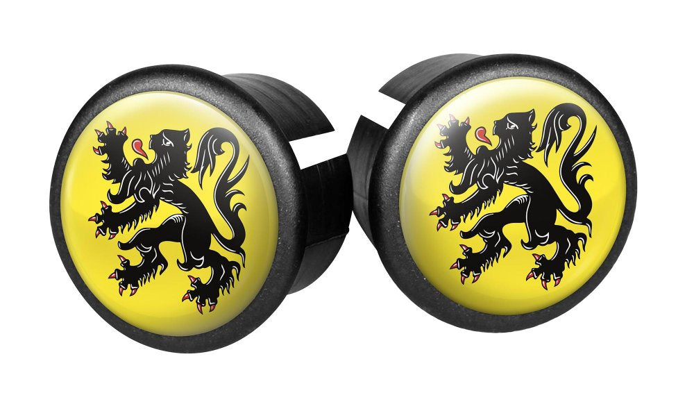 Photo de Embouts de guidon route Guidoline – Modèle Flandre tricolore par VELOX