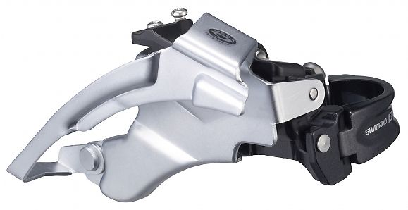 Photo de Dérailleur Avant Shimano Deore FD-M590 – Collier Bas 28,6 / 31,8 / 34,9 mm – Triple Plateaux – VTT 9 Vitesses par SHIMANO