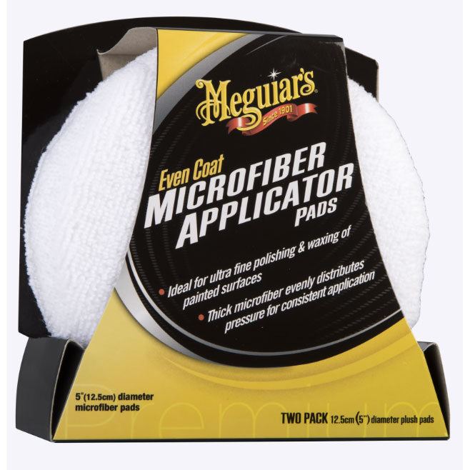 MEGUIAR’S Applicateurs Microfibre – Lot de 2 tampons pour cire, lustrant et entretien intérieur