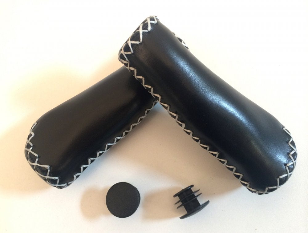 Poignées vélo ergonomiques PU – Noires confort ville et trekking