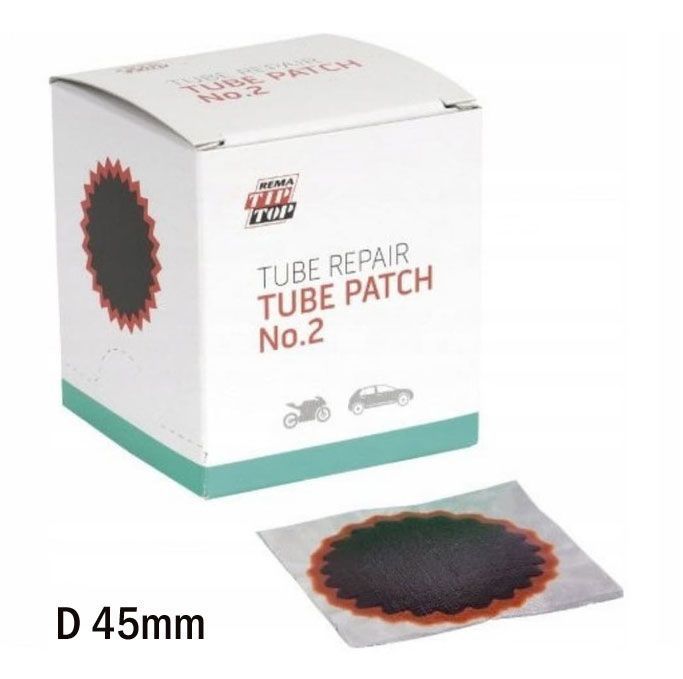 Boîte de 30 rustines vélo Tip Top N°2 rouges Ø 45 mm – Réparation chambre à air