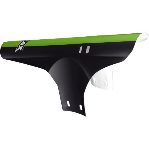 Garde-boue avant avec collier – Noir et Vert – Léger, résistant et facile à installer