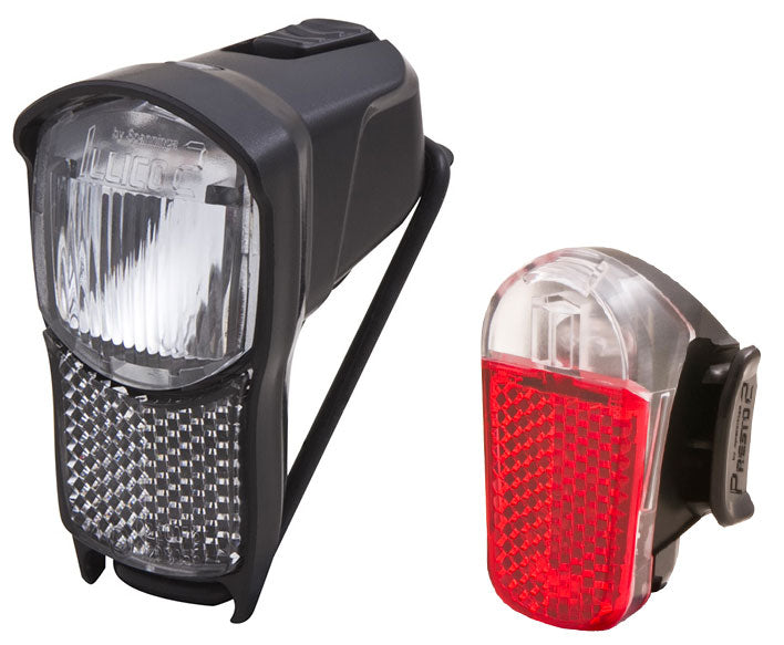 Photo de Kit éclairage vélo Illico 2 avant + Presto 2 arrière – Sécurité et visibilité avec LED haute performance par SPANNINGA