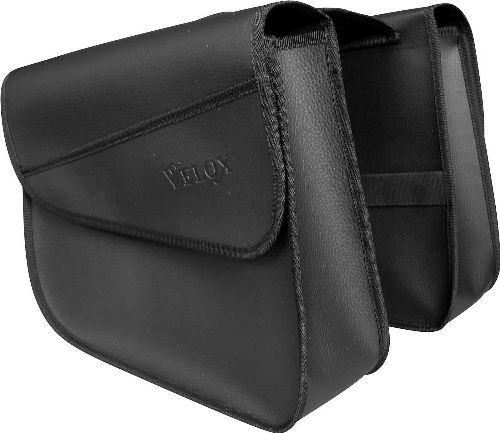 Sacoches Vélo Simili Cuir Noir VELOX – Élégance Vintage – 25x33x10 cm