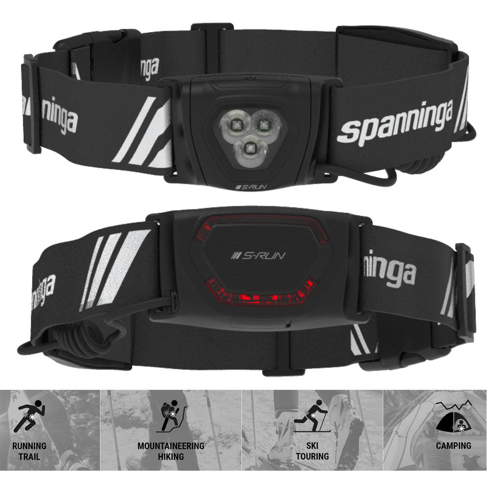 Ceinture lumineuse RUNNING LIGHT S-RUN – Éclairage avant blanc & arrière rouge, rechargeable USB