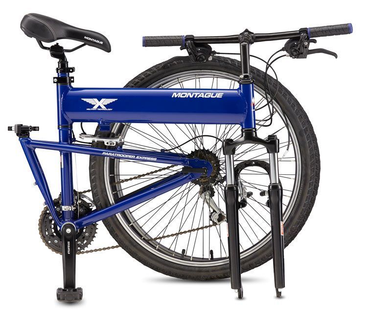 VTT pliant Montague Paratrooper Express 18" Bleu – Robuste, pratique et tout-terrain