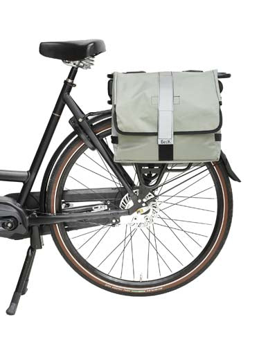 Paire de sacoches vélo BECK Roll Silver 30L – Étanches, Modulables, Réfléchissantes – 34x12x33 cm