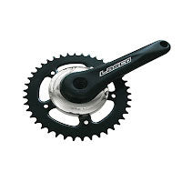 Photo de Pédalier 42 dents – Manivelles 170 mm Noir et Gris par MVTEK