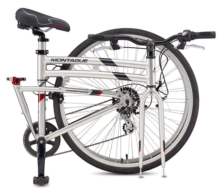 Vélo pliant Montague Crosstown 19" Argent Brillant – Urbain, léger et confortable
