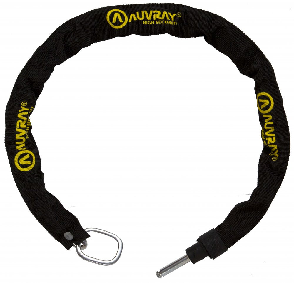 Chaîne lasso Auvray Plug – Ø5,5 mm, 90 cm, acier cémenté pour antivol fer à cheval, gaine nylon tressé