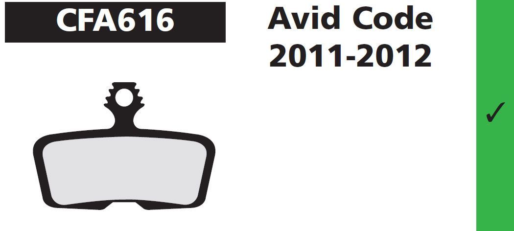 Plaquettes de frein vélo Avid Code 2011-2012 – Modèle EBC – Freinage puissant et endurant