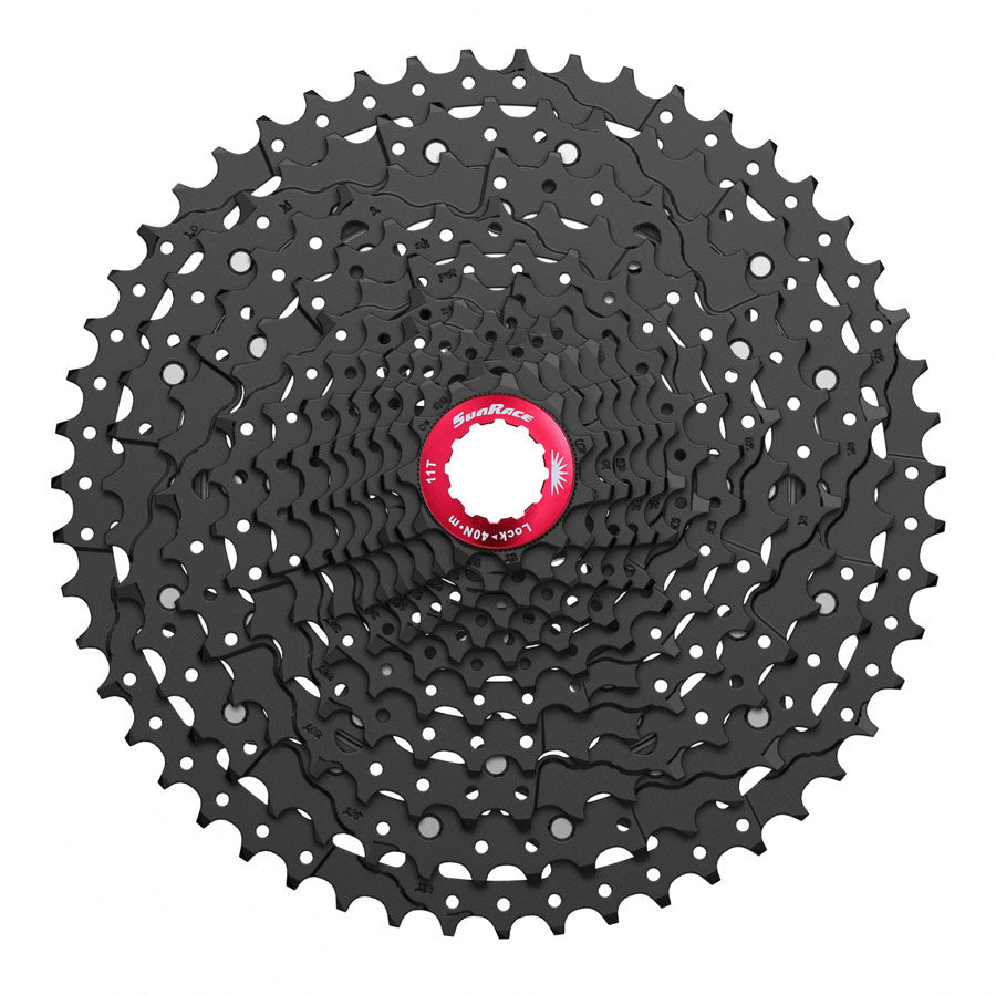 Cassette VTT Sunrace CSMZ800 12 Vitesses – 11x51 – Finition Black ED – Araignée Alliage – Corps HG-Spline