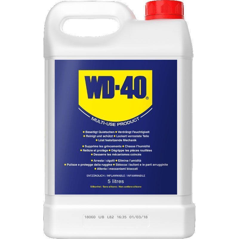 WD-40 Produit Multifonction – Bidon 5 L – Lubrifiant, dégrippant et protecteur professionnel