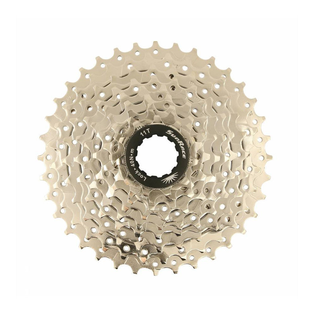 Cassette SunRace CSM98 9 vitesses 11-36 – Finition Nickel, polyvalente et durable