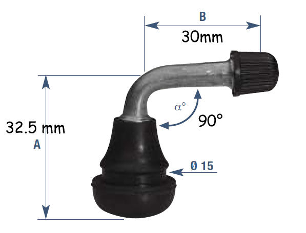 Valve Coudée 90° Ø15 mm TIP TOP pour Scooter – Étanche et Résistante