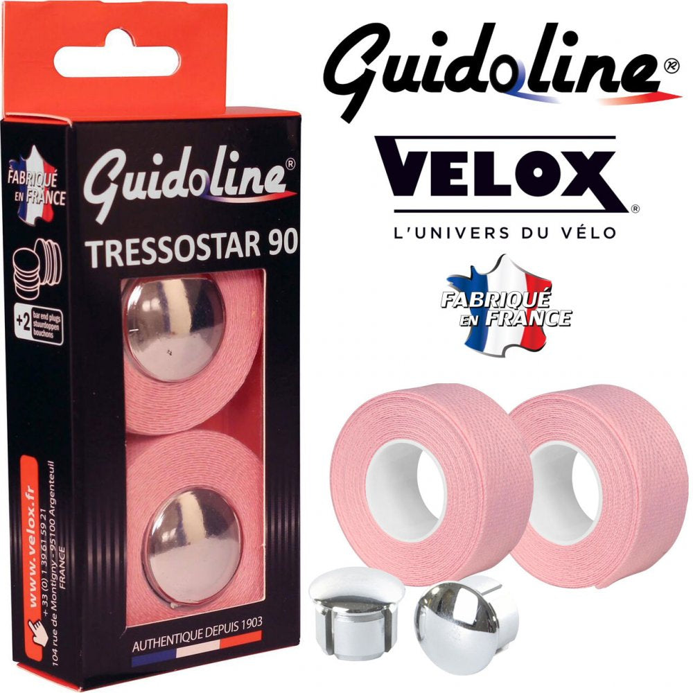 Photo de Ruban de guidon Guidoline Tressostar x2 – Pastel tressé en coton par VELOX
