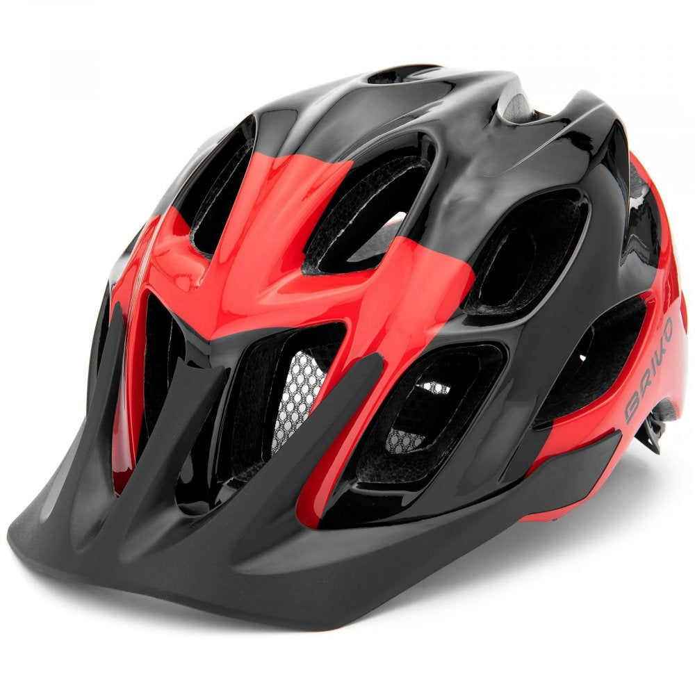 CASQUE MAKIAN NOIR ET ROUGE BRIKO M 55/58 CM INMOLD