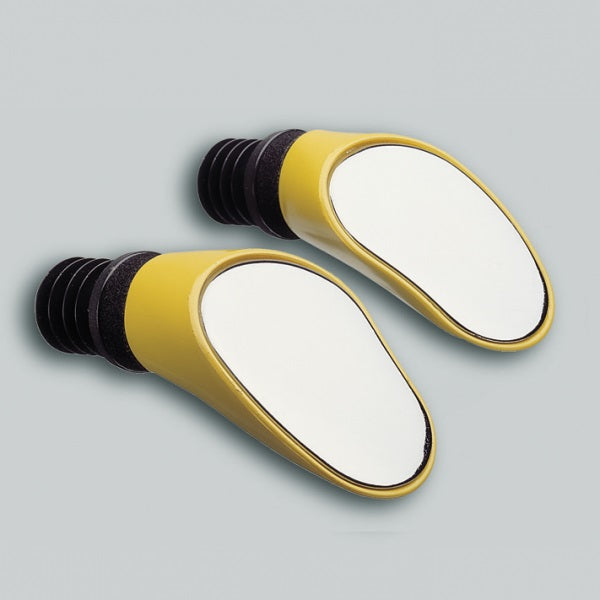 Photo de Paire de rétroviseurs Sprintech Course – Jaune – Large champ de vision, montage sans outils et anti-vibration par SPRINTECH