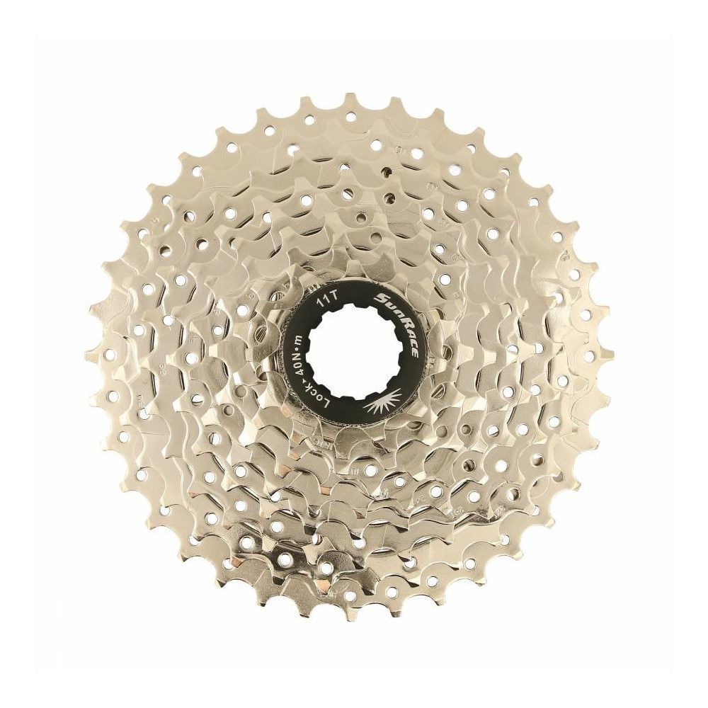 Cassette SunRace CSM98 9 vitesses 11-36 – Finition Nickel, polyvalente et durable