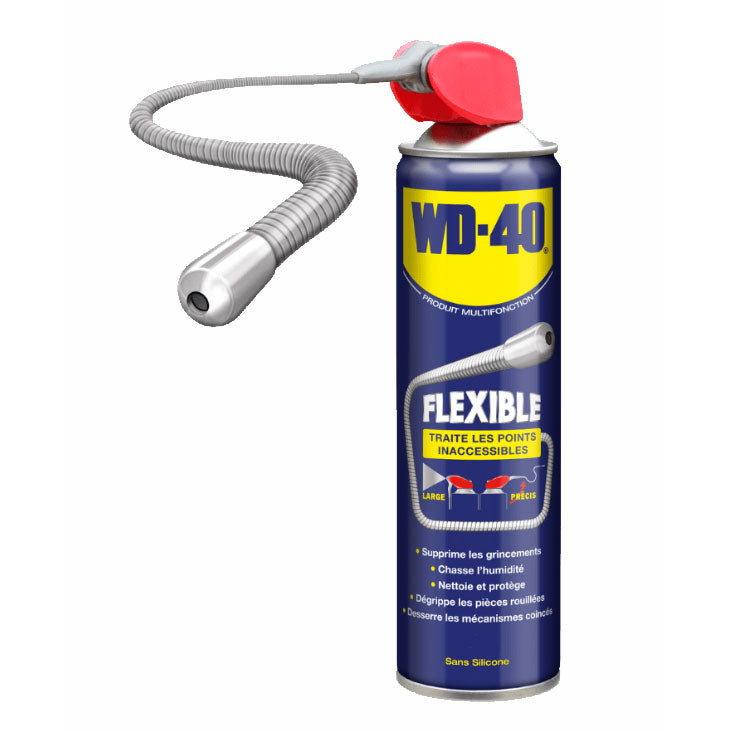 WD-40 Aérosol 600 ml Système Pro Flexible – Lubrifiant Multifonction à Tube Ajustable