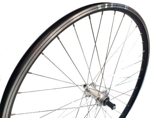 ROUE 26" VTT ARRIERE JANTE ALU DOUBLE PAROI NOIRE FREIN PATIN MOYEU ALU BLOCAGE RAPIDE ROUE LIBRE 6/7/8V