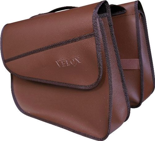 Sacoches Vélo Simili Cuir Marron VELOX – Style Vintage – 25x33x10 cm