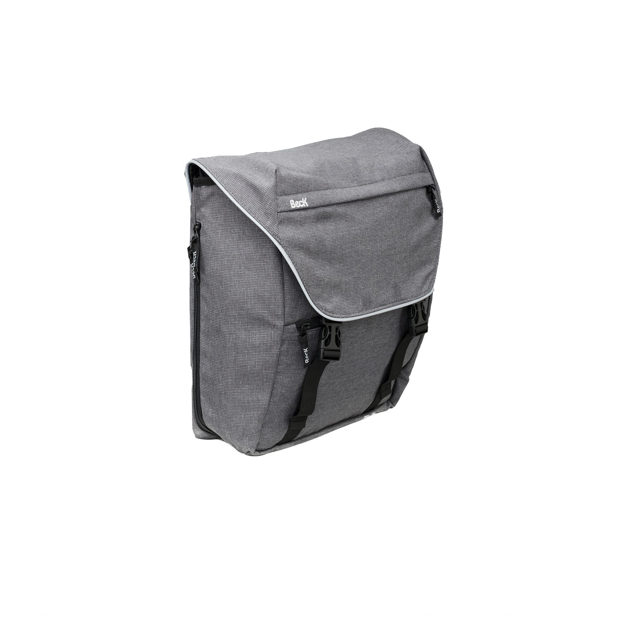 Sacoche vélo BECK Sporty Grey 16L – Étanche, Flexible, Sportive – 30x15x35 cm