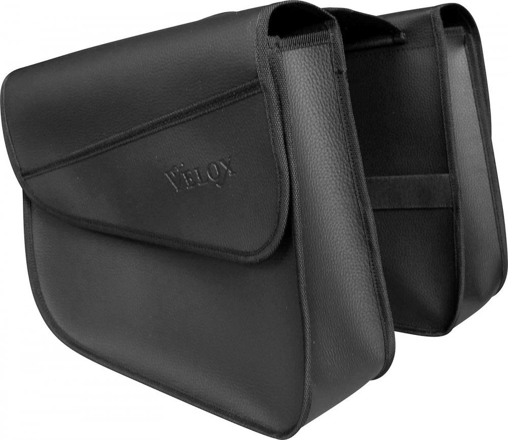 Sacoches Vélo Simili Cuir Noir VELOX – Élégance Vintage – 25x33x10 cm